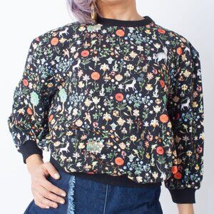 Samantha Pleet - Chamber Shirt / Sweatshirt - Black Illuminated Print - XS
